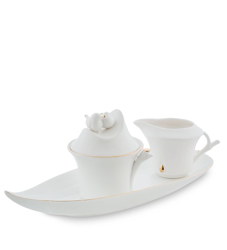 Набор сахарница и молочник из фарфора Бамбук Pavone FM-64/ 2