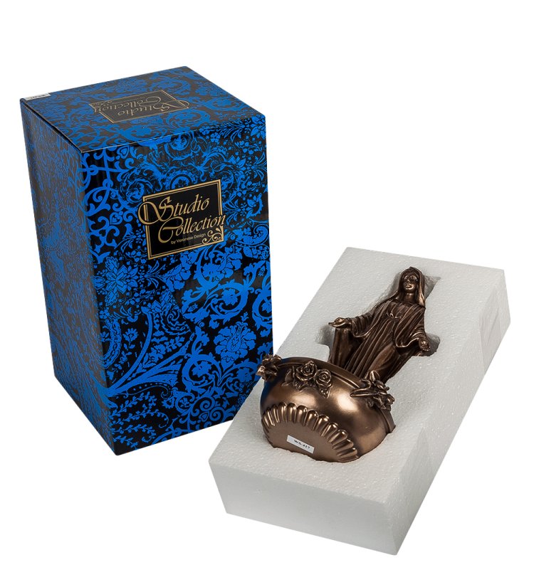 Статуэтка-панно Матерь Божья с купелью Veronese WS-417, упаковочный вид