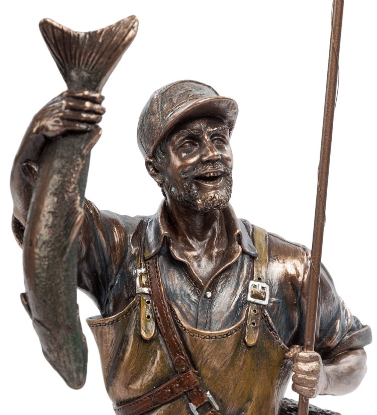 Статуэтка Рыболов Veronese WS-435, портретный вид