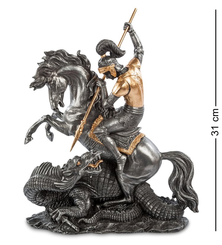 Статуэтка Святой Георгий - Золотые Детали Veronese WS- 56