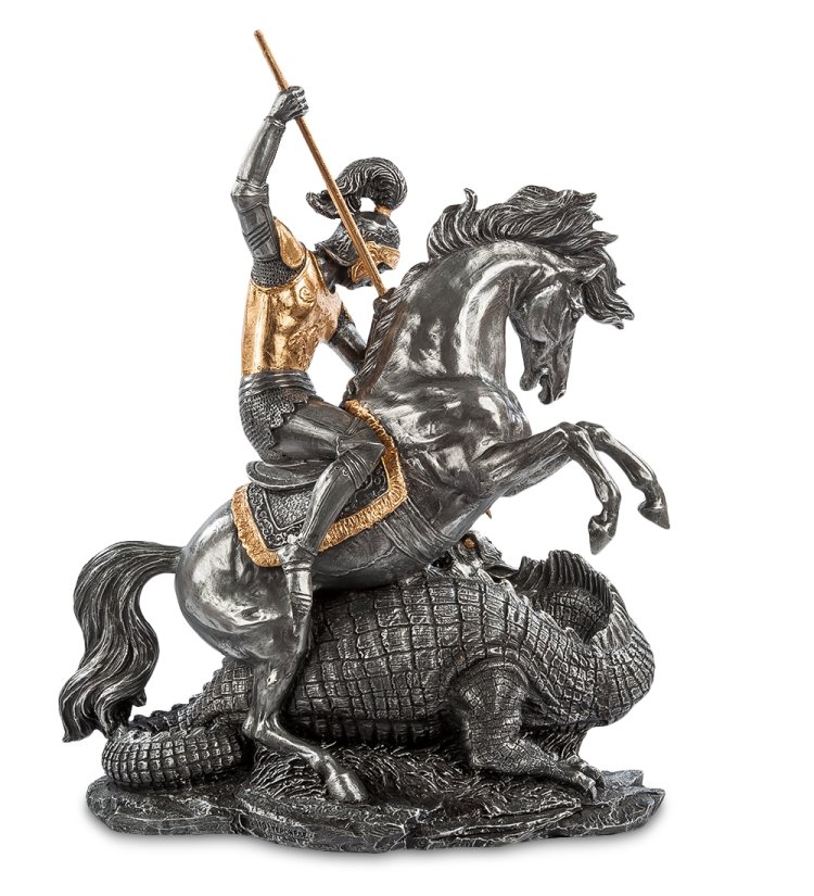 Статуэтка Святой Георгий - Золотые Детали Veronese WS- 56, оборотная сторона