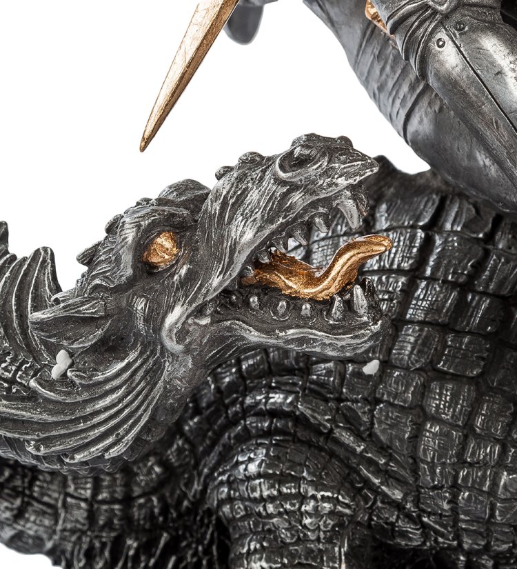 Статуэтка Святой Георгий - Золотые Детали Veronese WS- 56, увеличенный вид деталей