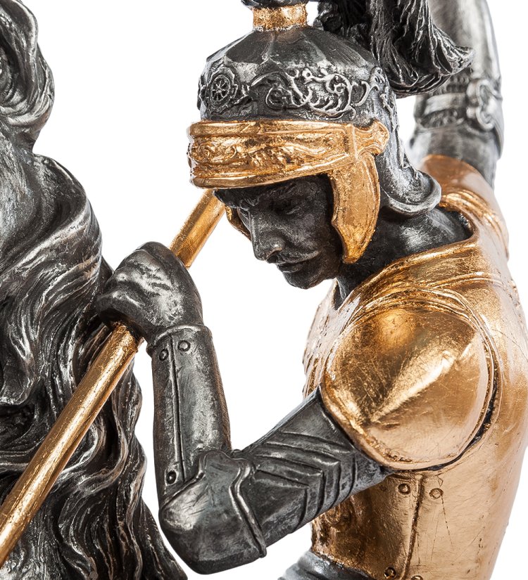 Статуэтка Святой Георгий - Золотые Детали Veronese WS- 56, портретный вид