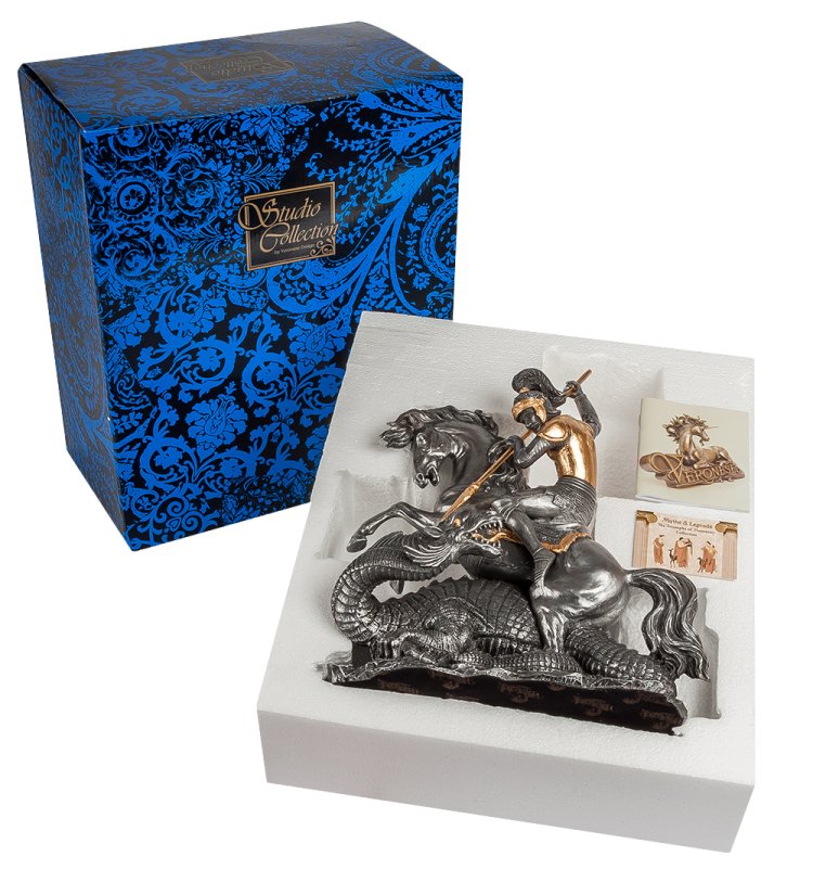 Статуэтка Святой Георгий - Золотые Детали Veronese WS- 56, упаковочный вид