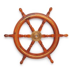 Штурвал корабля с декоративной вставкой, диаметр 60 см