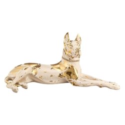 Статуэтка Лежащий дог Золотой