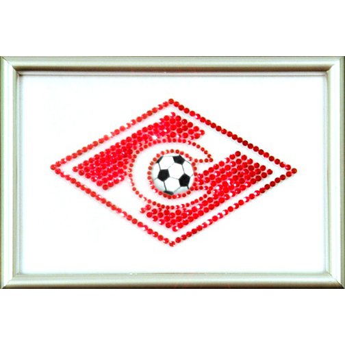 Картина Логотип Спартак c кристаллами Swarovski