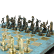 Шахматы на патинированной доске Троянская война Manopoulos MP-S-4-A-36-TIR, вид фигур на доске