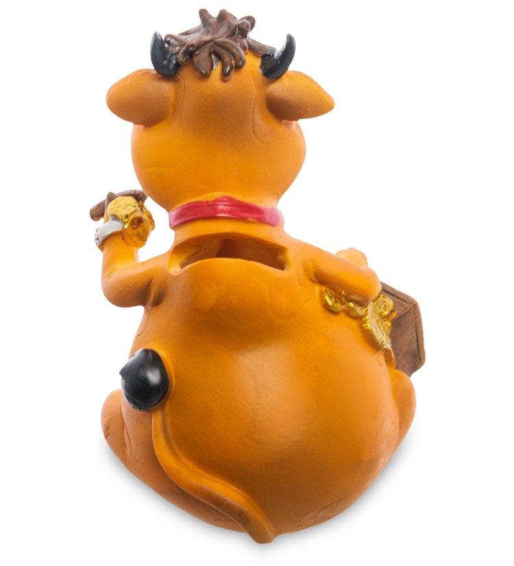 Копилка Бык Босс символ 2021 года AF-1006/3, фотография со спины