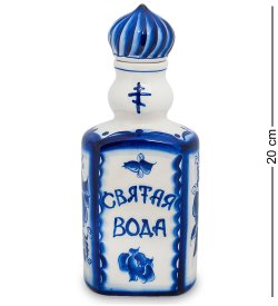 Штоф Святая вода Голубая гжель