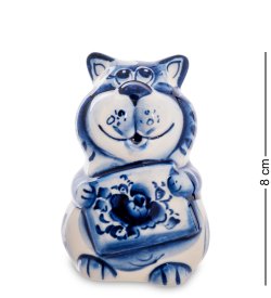 Фигурка Кот Масяня Голубая гжель