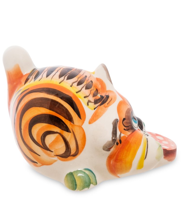 Фигурка Кот Злюка Цветная гжель ГЛ-171, фотография со спины