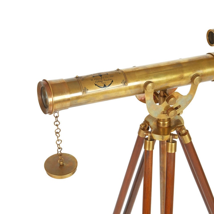 Большой телескоп на треноге W.Ottway, увеличенный вид деталей
