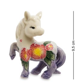 Статуэтка из фарфора Лошадка с поднятым копытом Примула