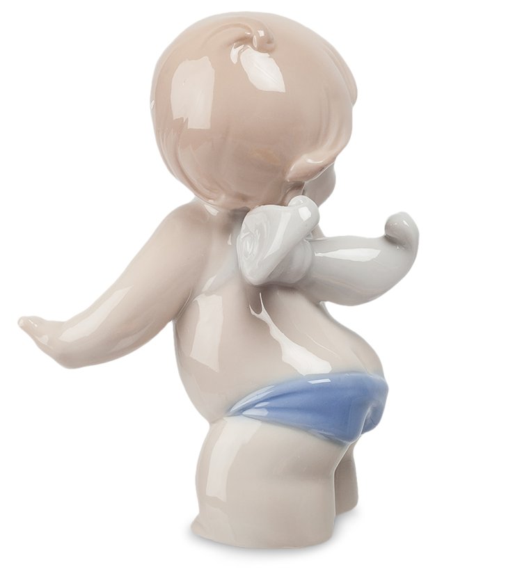 Статуэтка из фарфора Маленький Амурчик забавный Pavone JP-09/ 12, фотография со спины