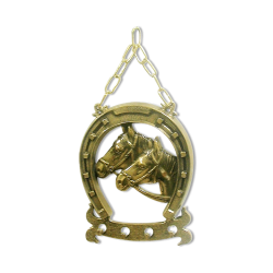 Ключница Подкова на цепочке, золотая