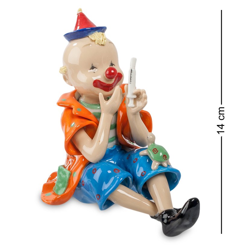 Статуэтка из фарфора Клоун ветеринар с шприцем Pavone CMS-23/52