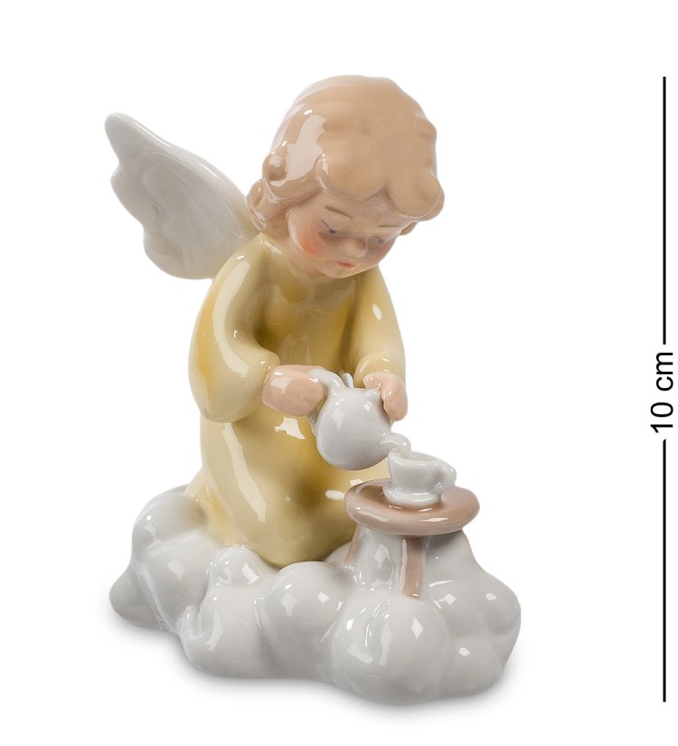 Статуэтка из фарфора Ангелочек наливает чай Pavone CMS-11/ 9