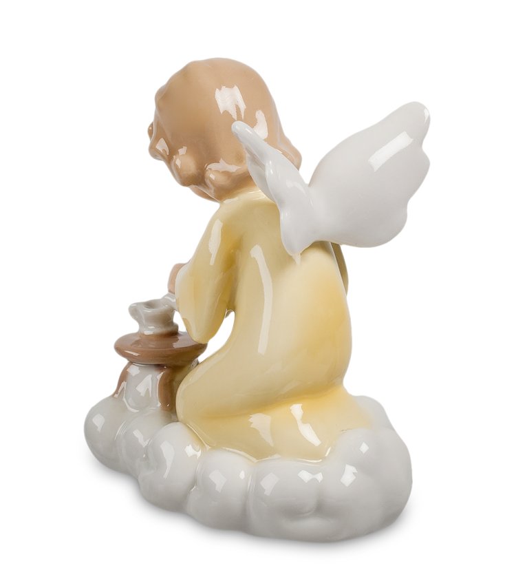 Статуэтка из фарфора Ангелочек наливает чай Pavone CMS-11/ 9, фотография со спины