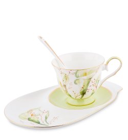 Чайная пара из фарфора Калла