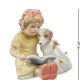 Статуэтка из фарфора Девочка с собачкой и книгой Pavone CMS-12/20