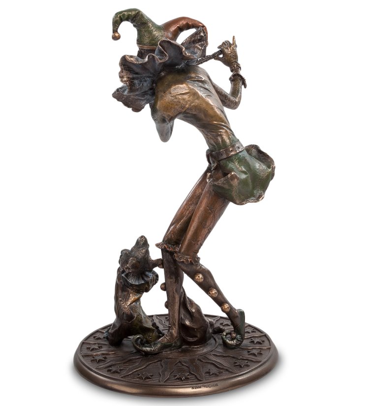 Статуэтка Шут с флейтой Veronese WS-460, оборотная сторона