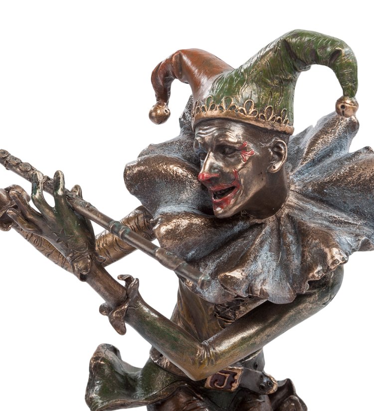 Статуэтка Шут с флейтой Veronese WS-460, портретный вид