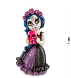 Статуэтка в стиле Фэнтези Девочка с черепом
