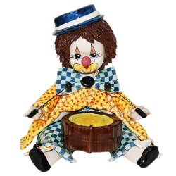 Фарфоровая статуэтка Клоун с барабаном