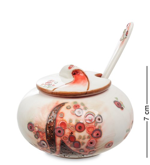 Сахарница из фарфора Гранатовые Ноты Pavone JP-262/ 9