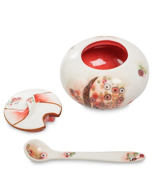 Сахарница из фарфора Гранатовые Ноты Pavone JP-262/ 9, разборный вид