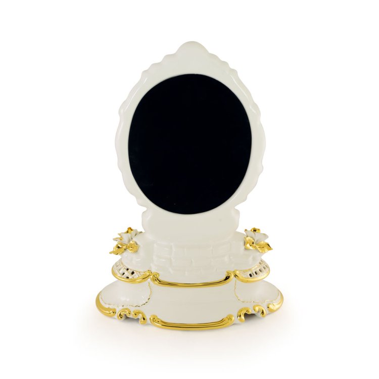 Настольное зеркало с кристаллами Swarovski коллекция Emozioni Migliore De Luxe 27561, фотография с обратной стороны