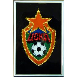 Картина Логотип ЦСКА c кристаллами Swarovski
