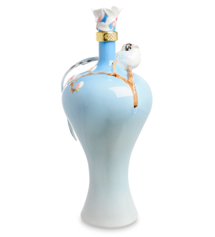 Графин из фарфора Голубые сороки Pavone FM-90/ 3, оборотная сторона