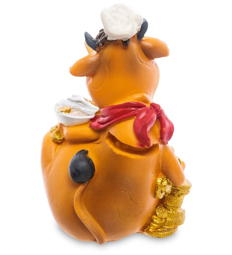 Копилка Бык Повар символ 2021 года AF-1006/4, фотография со спины