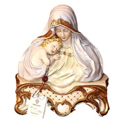 Фарфоровая статуэтка Бюст Мадонна с ребенком