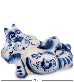 Фигурка Кот Маркиз Голубая гжель