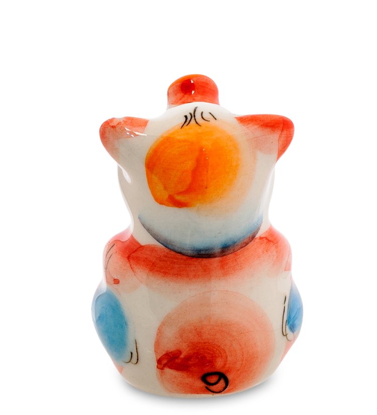 Фигурка Свинка Цветная гжель ГЛ-483, фотография со спины