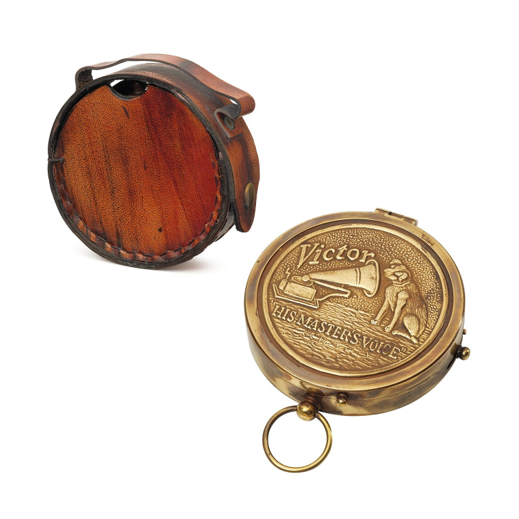 Компас в кожаном футляре Victor Dog Flat, футляр и компас