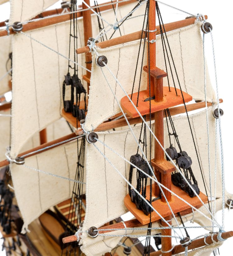 Модель российского линейного корабля Азов 1826 г., фото парусов