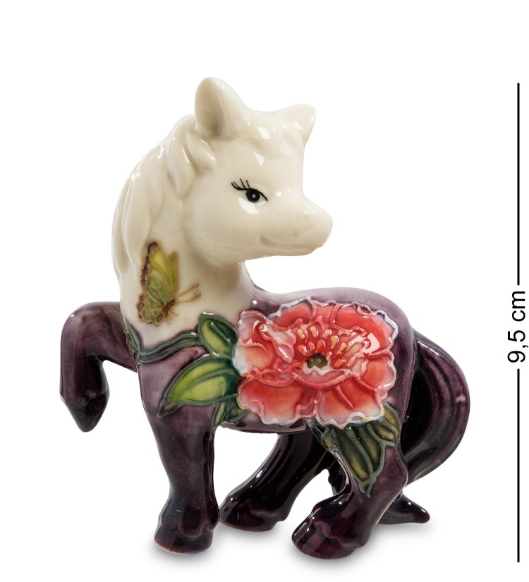Статуэтка из фарфора Лошадка с поднятым копытом Георгин Pavone JP-61/ 15