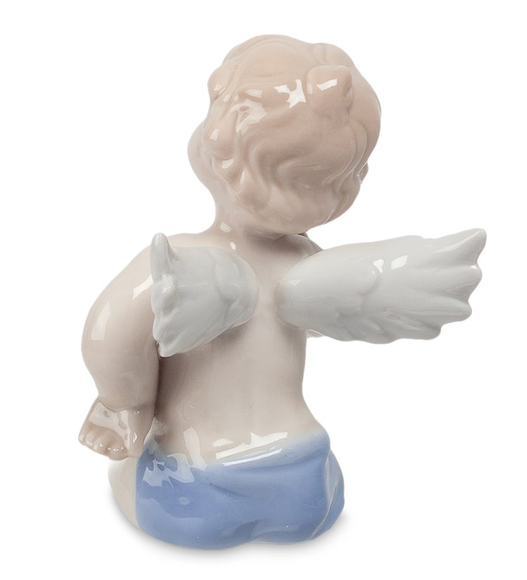 Статуэтка из фарфора Маленький Амурчик Задумчивый Pavone JP-09/ 15, фотография со спины