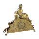 Бронзовые каминные часы с канделяюрами Маленькая Леди Bello De Bronze BP-27078-14073-D, фотография с обратной стороны