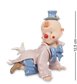 Статуэтка из фарфора Клоун с птичкой на спине