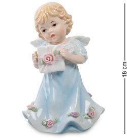 Музыкальная Статуэтка из фарфора Ангелочек с конвертом