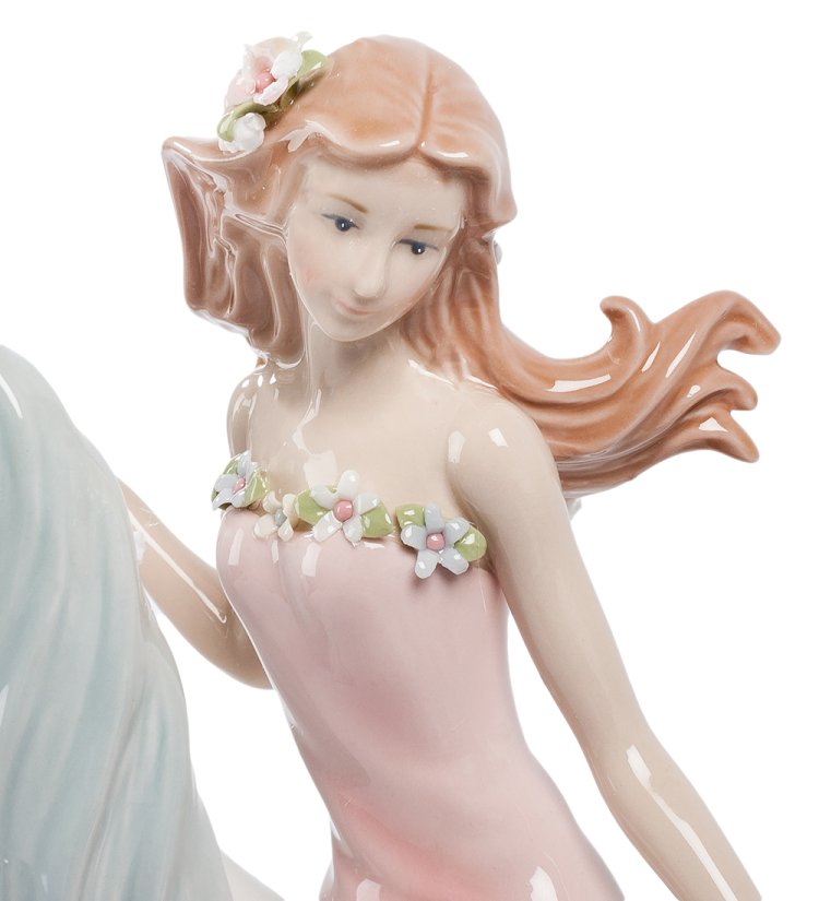 Статуэтка из фарфора Девушка с лошадью Pavone CMS-15/53, фотография крупным планом