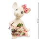 Статуэтка из фарфора Мышь с корзинкой цветов Pavone JP-121/14