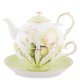 Чайная пара с чайником из фарфора Калла Pavone JK- 78