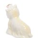 Статуэтка из фарфора Белая собачка с цветком на голове Pavone CMS-59/ 5, фотография со спины
