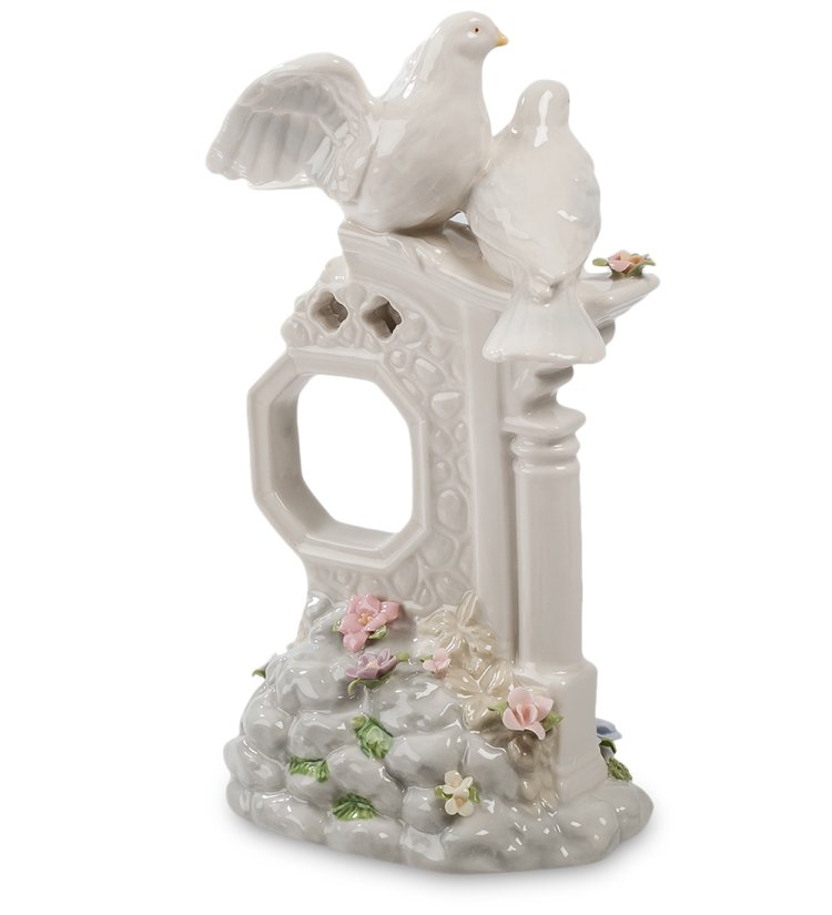 Музыкальная статуэтка из керамики Голуби Pavone CMS-15/20, фотография сбоку